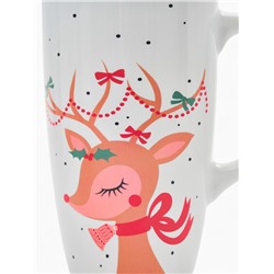 Кружка чайная новогодняя «Оленёнок», 530 мл