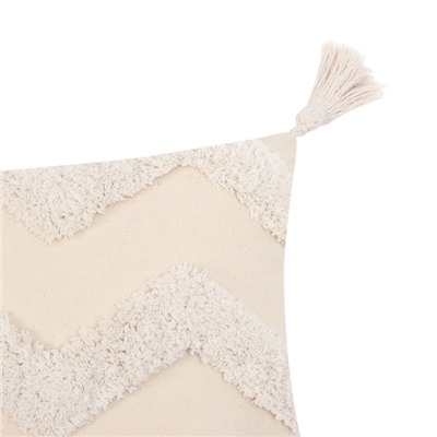 Наволочка декоративная с кисточками «Этель. Бохо», 45×45 см, 100% хлопок, молочная