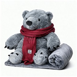Мягкая игрушка "Медведь" с пледом (110х150)