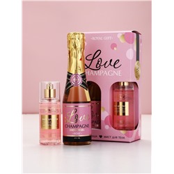 Подарочный набор «Любовь», гель для душа шампанское и мист для тела, Чистое Счастье