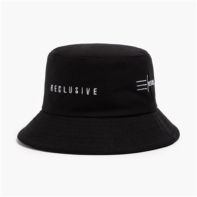 Панама с надписью MINAKU, чёрная, размер 56-58