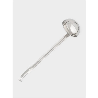 Половник цельнотянутый, 180 мл, 35×9 см, толщина стали 1.5 мм, нержавеющая сталь, серебристый