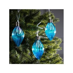 Набор ёлочных шаров «Северное сияние», 3 шт., d=7 см, 3 LED, от батареек AG13×9, свечение тёплое белое