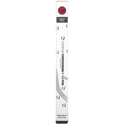 J.Cat Beauty, Eyebrow Contouring 4-Tip Pen, Charcoal Black, 0.05 oz  (1.5 g)