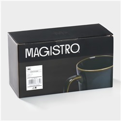 Набор кружек Magistro Fog, 350 мл, 2 шт., фарфор, зелёный