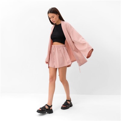 Костюм женский (кимоно, шорты) MIST Summer time, цвет пудра, размер 46