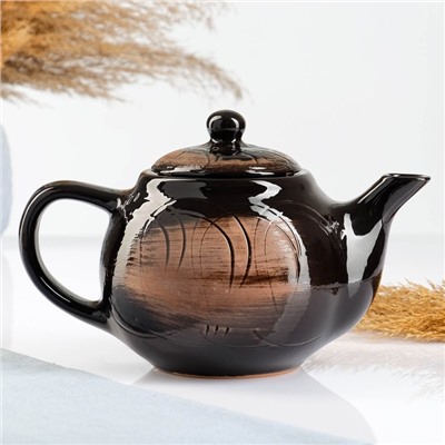 Чайник заварочный «Уют», с вкладышем, 1 л / 14×15.5 см, коричневый
