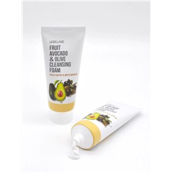 LEBELAGE - ПЕНКА ДЛЯ УМЫВАНИЯ С ЭКСТРАКТОМ АВОКАДО И ОЛИВЫ FRUIT AVOCADO & OLIVE CLEANSING FOAM, 100 ML
