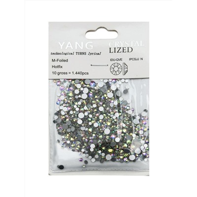 Nail Art Стразы для декора ногтей, микс (6#,8#,10#,12#,16#,20#), перламутр, 1440 шт./уп. 10053