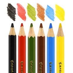 Карандаши  6цв  КККМ06 короткие Каляка-Маляка