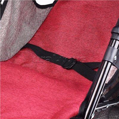 Коляска для кукол складная, с корзиной и козырьком, цвет серо-бордовая