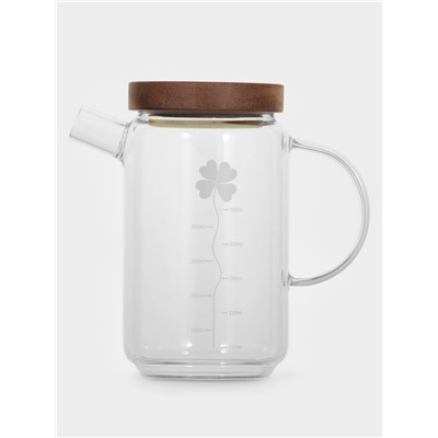 Кувшин для воды с крышкой «Эко. Флора», 650 мл, 9×16 см, стекло