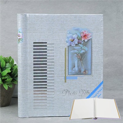 Фотоальбом магнитный 20 листов 3D цветок / 9821W /уп 40/микс 4 вида