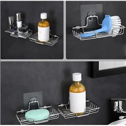 Прочная металлическая мыльница для настенного монтажа - нержавеющая