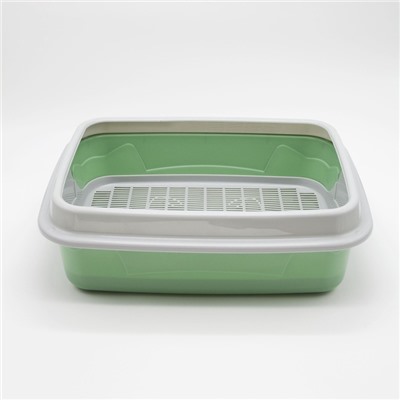 Туалет с бортом с сеткой, 45×34×15 см, серый/оливковый