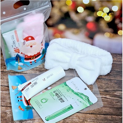 Подарочный набор в zip-пакете "Дед Мороз" (Пенка + Маска + Повязка)