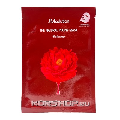 Успокаивающая тканевая маска с экстрактом пиона Peony Mask Calming JMsolution, Корея, 30 мл Акция