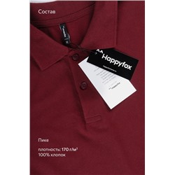Мужской базовый лонгслив-поло Happyfox