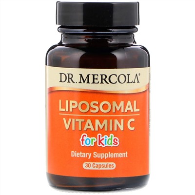 Dr. Mercola, липосомальный витамин C для детей, 30 капсул