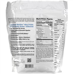 Lake Avenue Nutrition, сывороточный протеин с пробиотиками, с нейтральным вкусом, 2268 г (5 фунтов)