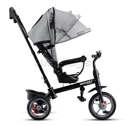 Велосипед трехколесный Rocket 136-GR, колеса EVA 10"/8", цвет серый