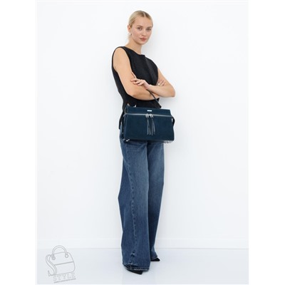 Сумка женская кожаная 9675MSS d.blue Velina Fabbiano-Safenta