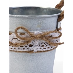 Кашпо «Ведёрко Линдберг», 10×10×11 см, серое