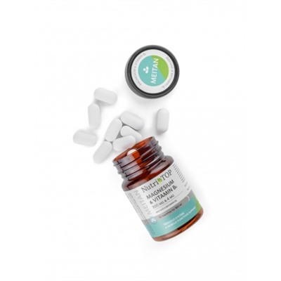 Биологически активная добавка к пище Magnesium & Vitamin B₆ (Магний 300 мг и Витамин B₆ 4 мг)