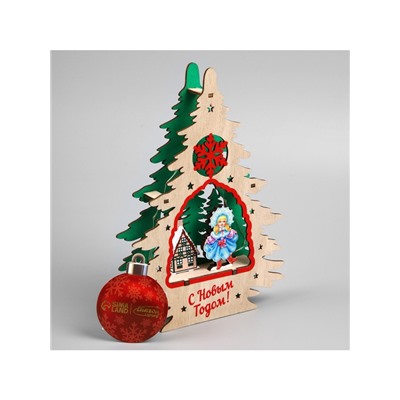 Подвеска световая «Снегурочка», 16×3×22.5 см, 6 LED, от батареек, свечение тёплое белое