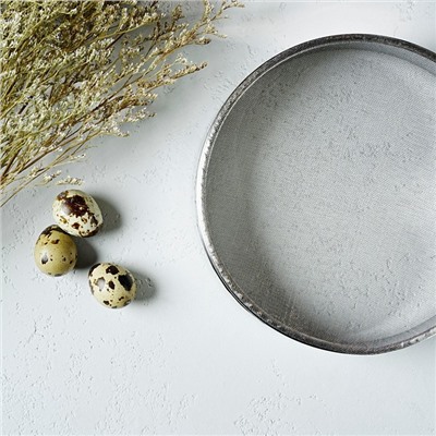 Сито для просеивания Доляна «Металлик», d=19 см, серебристое