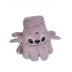 Тёплые подростковые перчатки, цвет нежно розовый