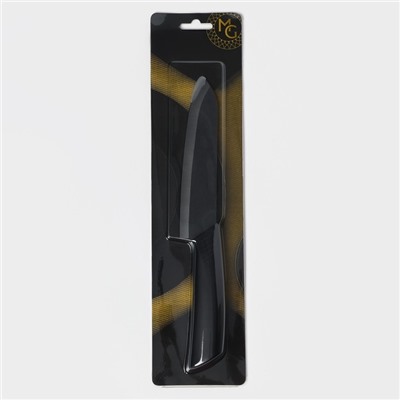 Нож кухонный керамический Magistro Black, лезвие 15 см, ручка soft-touch, чёрный