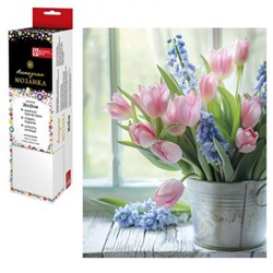 Алмазная мозаика по номерам 20х25 см "ВЕСЕННИЙ БУКЕТ" 68585 Феникс
