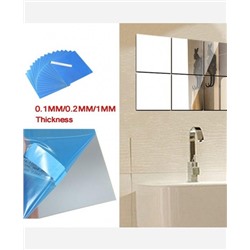 Зеркальная самоклеящаяся плитка - 9 шт, 15х15 см 9046306