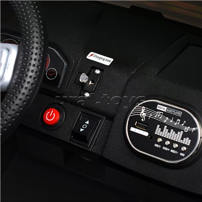 Электромобиль "Мощность скорости" на аккумуляторе, с р/у управлением, в коробке (серый)