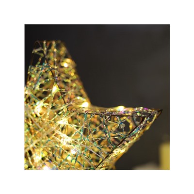 Фигура световая «Звезда плетенная», 30×30×7 см, 30 LED, батарейки ААх3 (не в комплекте), свечение тёплое белое