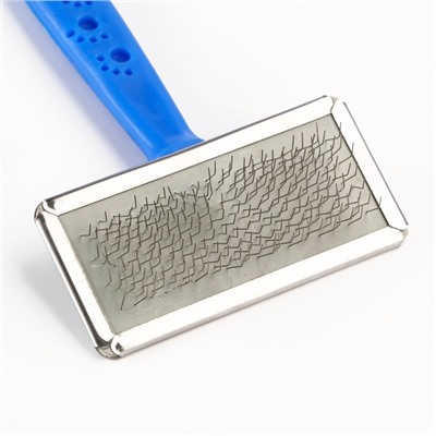 Пуходёрка «Лапки» средняя, 9×12 см, без капель, синяя