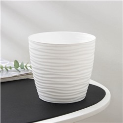 Горшок для цветов с поддоном «Дюна», 1.7 л, пластиковый, белый