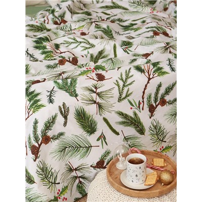Постельное бельё евро «Этель. Еловые ветви», бязь