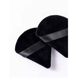 Kristaller Набор спонжей-пуховок в пластиковом контейнере для сухих и кремовых текстур, черный, 6 шт. 28053