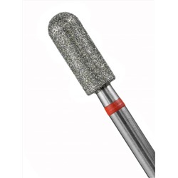 MANITA Фреза алмазная цилиндр закругленный для аппаратного маникюра 856.104.141.090.040 ФАЦС-4,0 9М, красная насечка, ø 4,0 мм, 5 шт. 28337