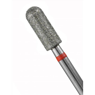 MANITA Фреза алмазная цилиндр закругленный для аппаратного маникюра 856.104.141.090.040 ФАЦС-4,0 9М, красная насечка, ø 4,0 мм, 5 шт. 28337