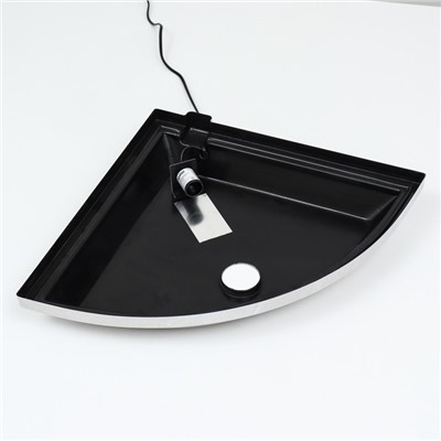 Аквариум «Сектор» угловой с крышкой, 40 л, 40×40×36/41.5 см, беленый дуб