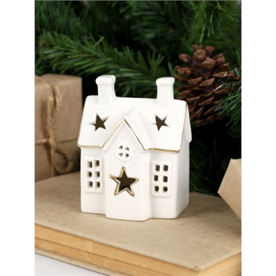Фигурка Домик с подсветкой новогодний 9 см / 7102 /уп 2/96/LED
