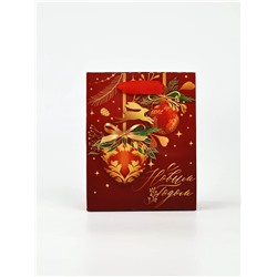 Набор пакетов подарочных «С Новым годом!», 4 шт., 15×12×5.5 см