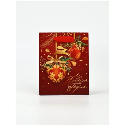 Набор пакетов подарочных «С Новым годом!», 4 шт., 15×12×5.5 см