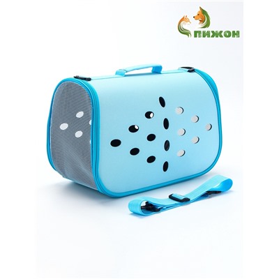 Складная сумка-переноска, материал EVA, 43×20×29 см, голубая