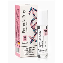 Парфюмерное масло женское с феромонами Formula Sexy Collection Crystal W118, 8 мл (по мотивам Bright Crystal (Versace)