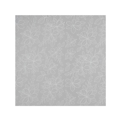 Плёнка для цветов упаковочная глянцевая прозрачная «Цветы», белая, 0.6×10 м