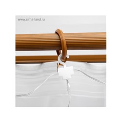 Гирлянда «Занавес» 2.8×3 м роса на крючках, с пультом, IP20, серебристая нить, 300 LED, свечение тёплое белое, 8 режимов, USB